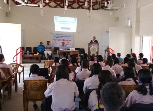 लागु ‌औषध दुरुपयोग तथा अवैध ओसारपसार बिरुद्धको अन्तर्राष्ट्रिय दिवसको अवसरमा मिति २०८३।०३।११ मा श्री भगवती मा.वि. साँखुमा आयोजित विद्यालयस्तरीय सचेतना कार्यक्रम ।