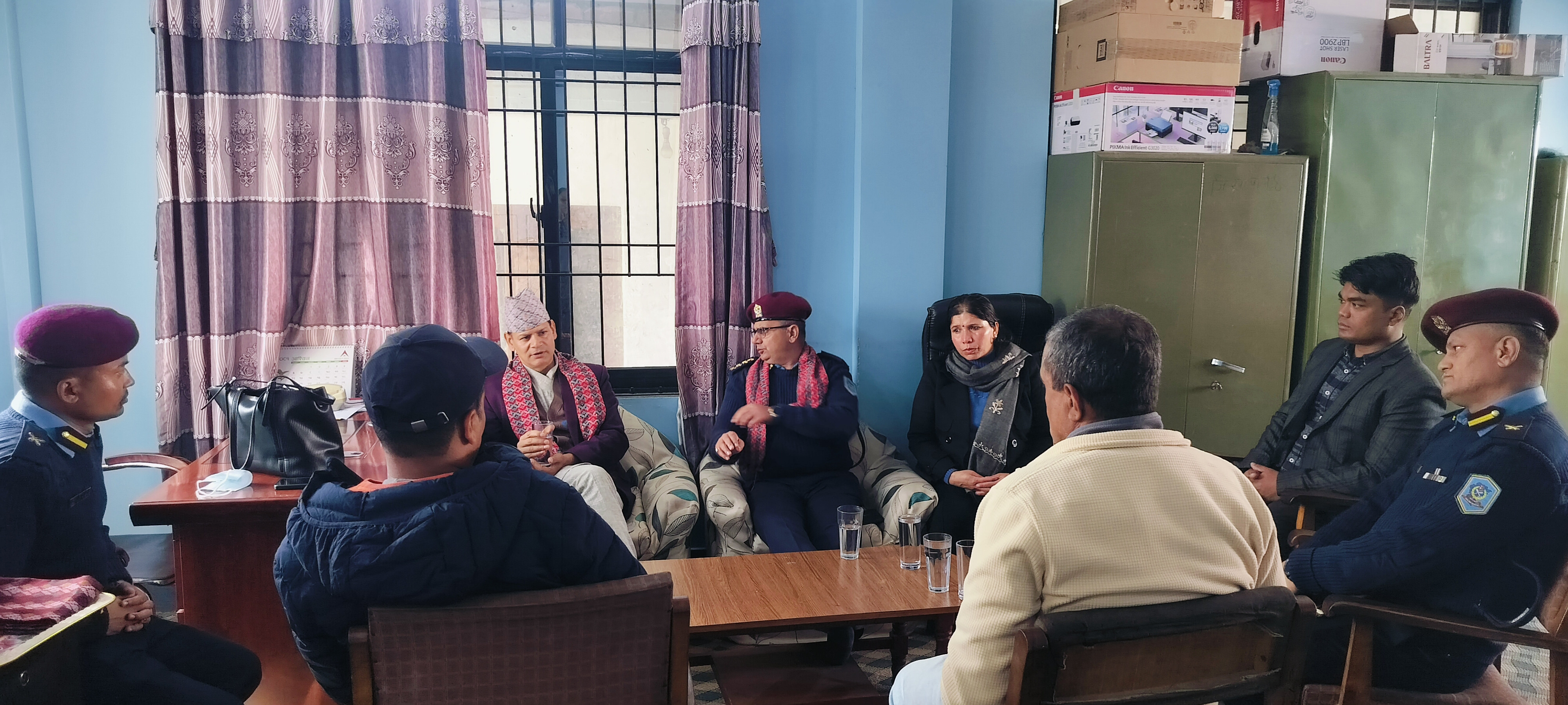 काठमाडौं जिल्लाका प्रमुख जिल्ला अधिकारीबाट मिति २०८१/०८/२१ गते भएको कार्यालय निरिक्षण ।